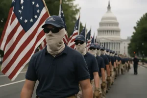 250. Geburtstag der USA: Rechtsextremistische "Patriot Front" marschiert durch Washington