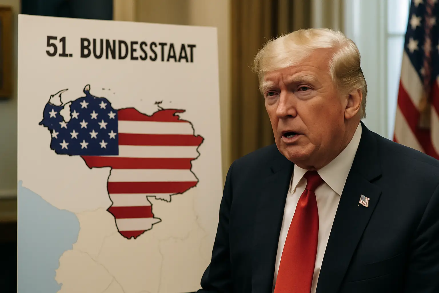 "51. Bundesstaat": Trump zeigt Venezuela auf Karte in US-Farben