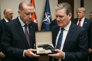 Auch Friedrich Merz?: Bericht: Erdogan schenkt seinen Nato-Gästen Revolver mit scharfer Munition