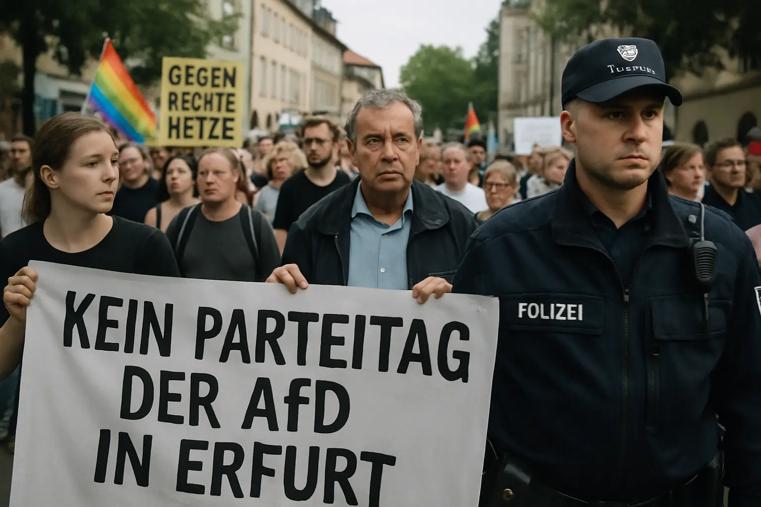 "Auch Gewaltbereite dabei": Thüringen erwartet Zehntausende bei Protesten gegen AfD-Parteitag