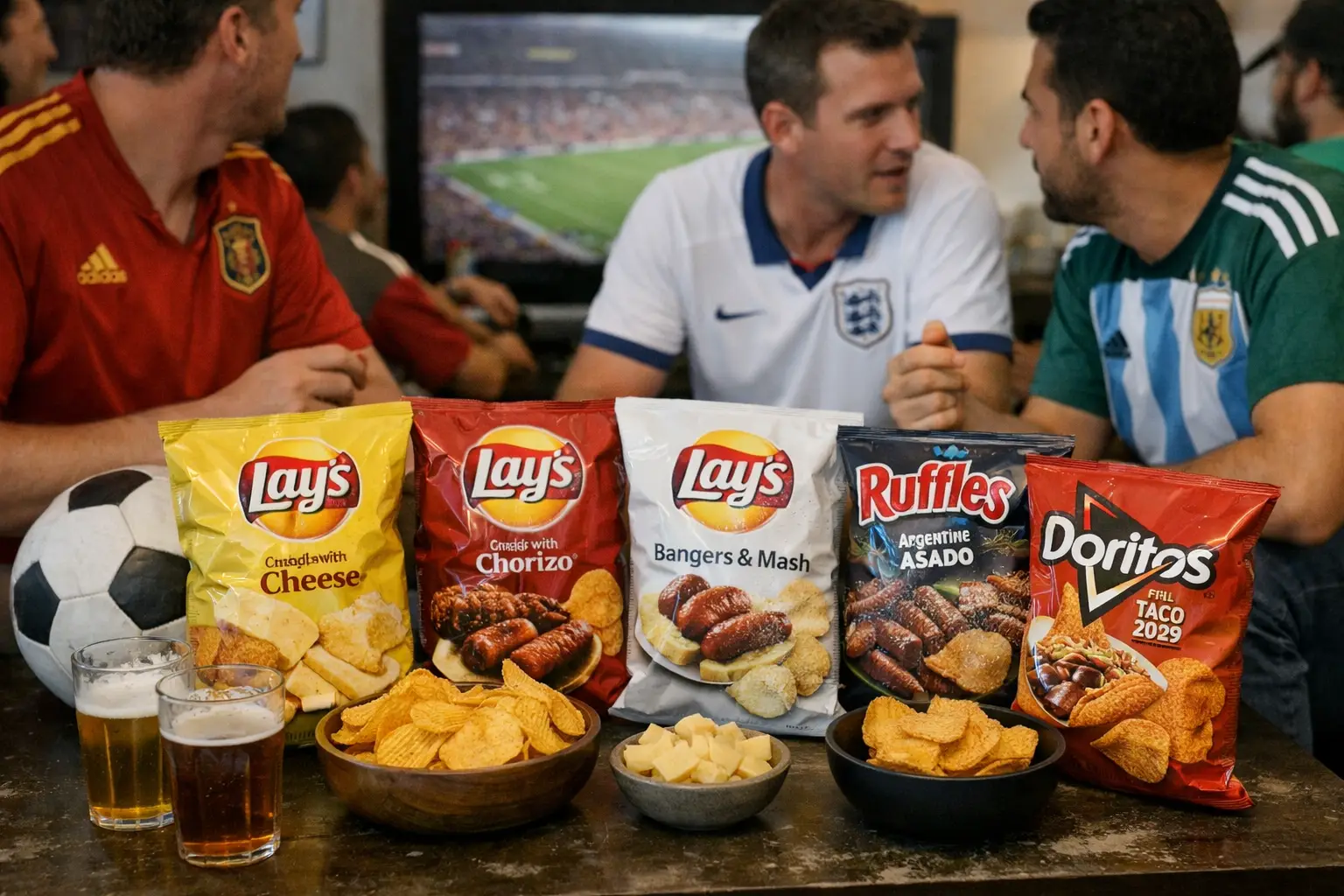 ‚Bangers & Mash‘, ‚Asado Argentino‘: Neue Chips-Geschmacksrichtungen zur WM