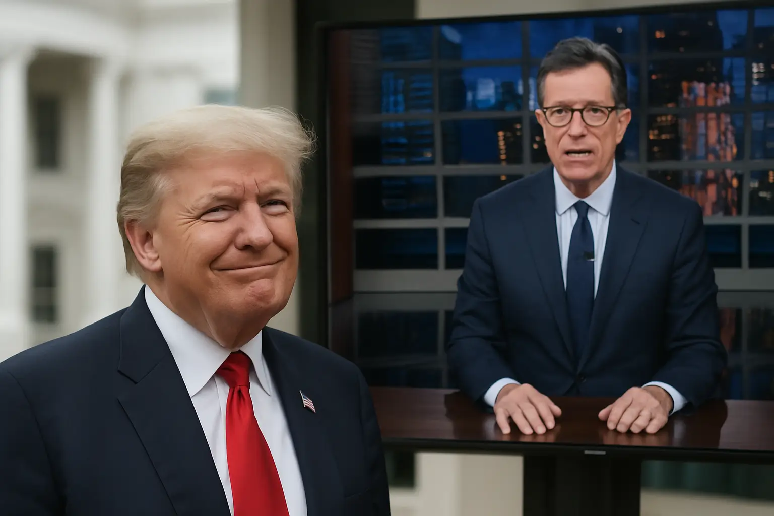 Comedian in der Mülltonne: Trump tritt gegen Colbert nach - Weißes Haus verbreitet KI-generierten Clip