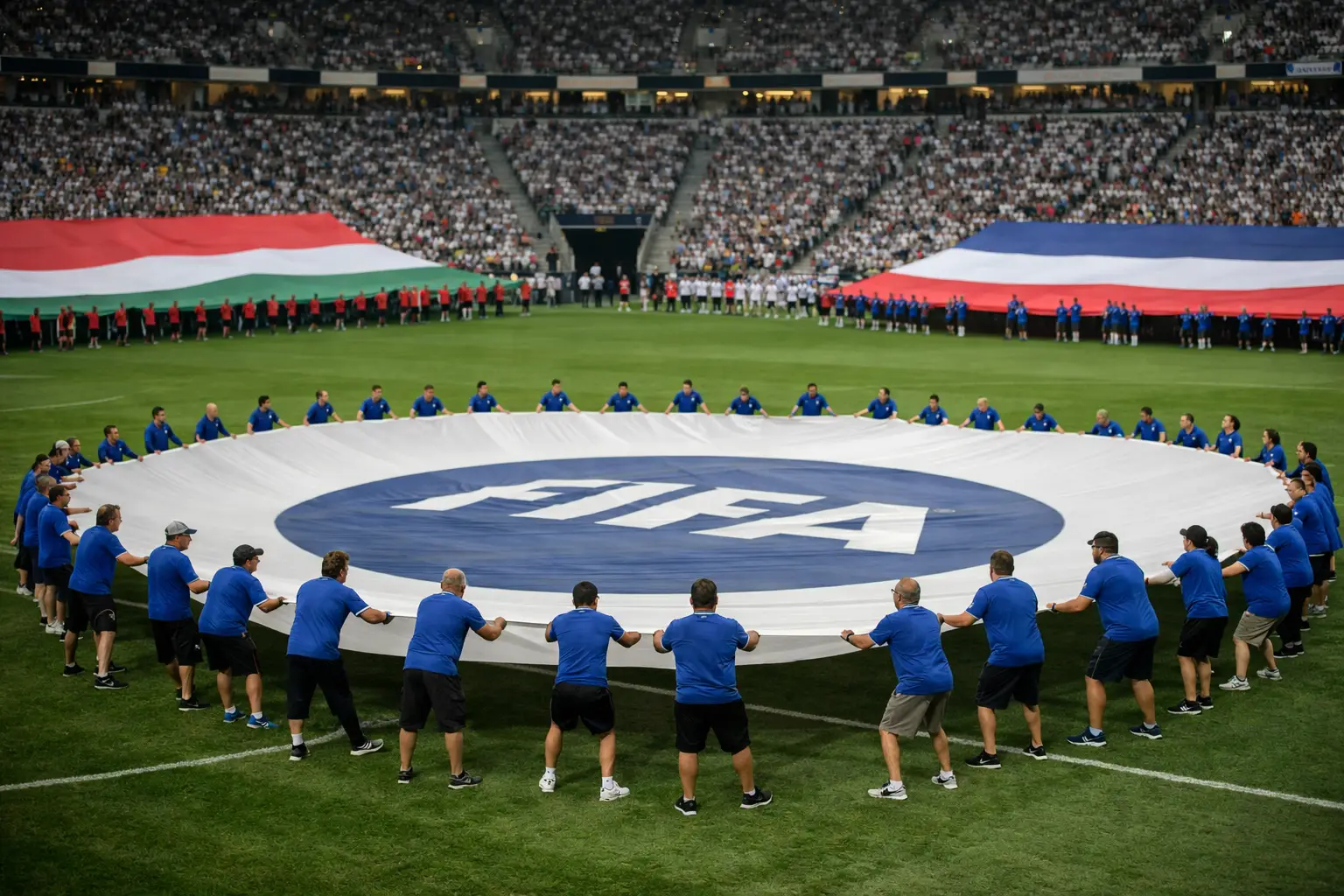 Die Geschichte der riesigen FIFA-Flaggen bei der WM 2026