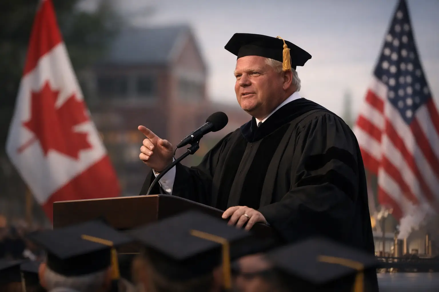 Dr. Doug Ford betont pro-handelsfreundliche Botschaft an Michigan Universität