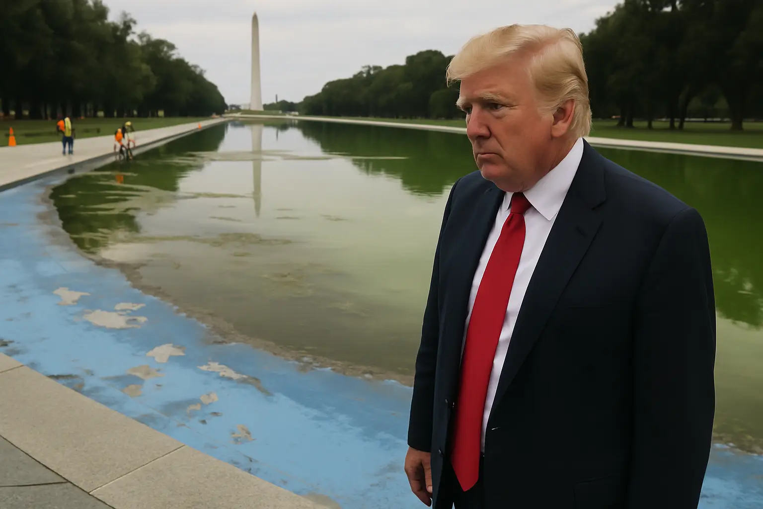 Farce um Becken in Washington: Trump lässt Reflecting Pool erneut renovieren