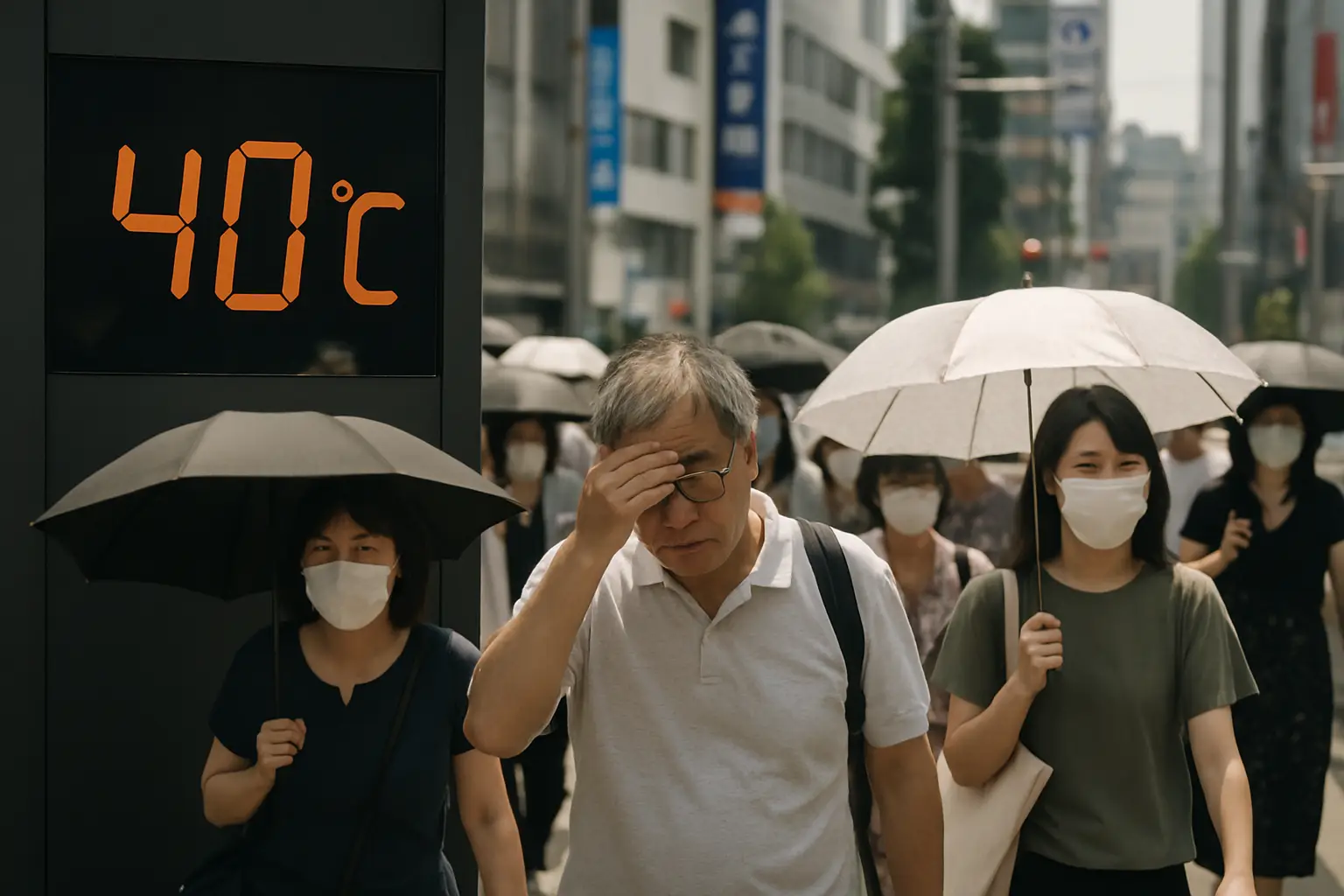 Fünfter 40-Grad-Tag in Folge: Extreme Hitzewelle bricht über Japan herein