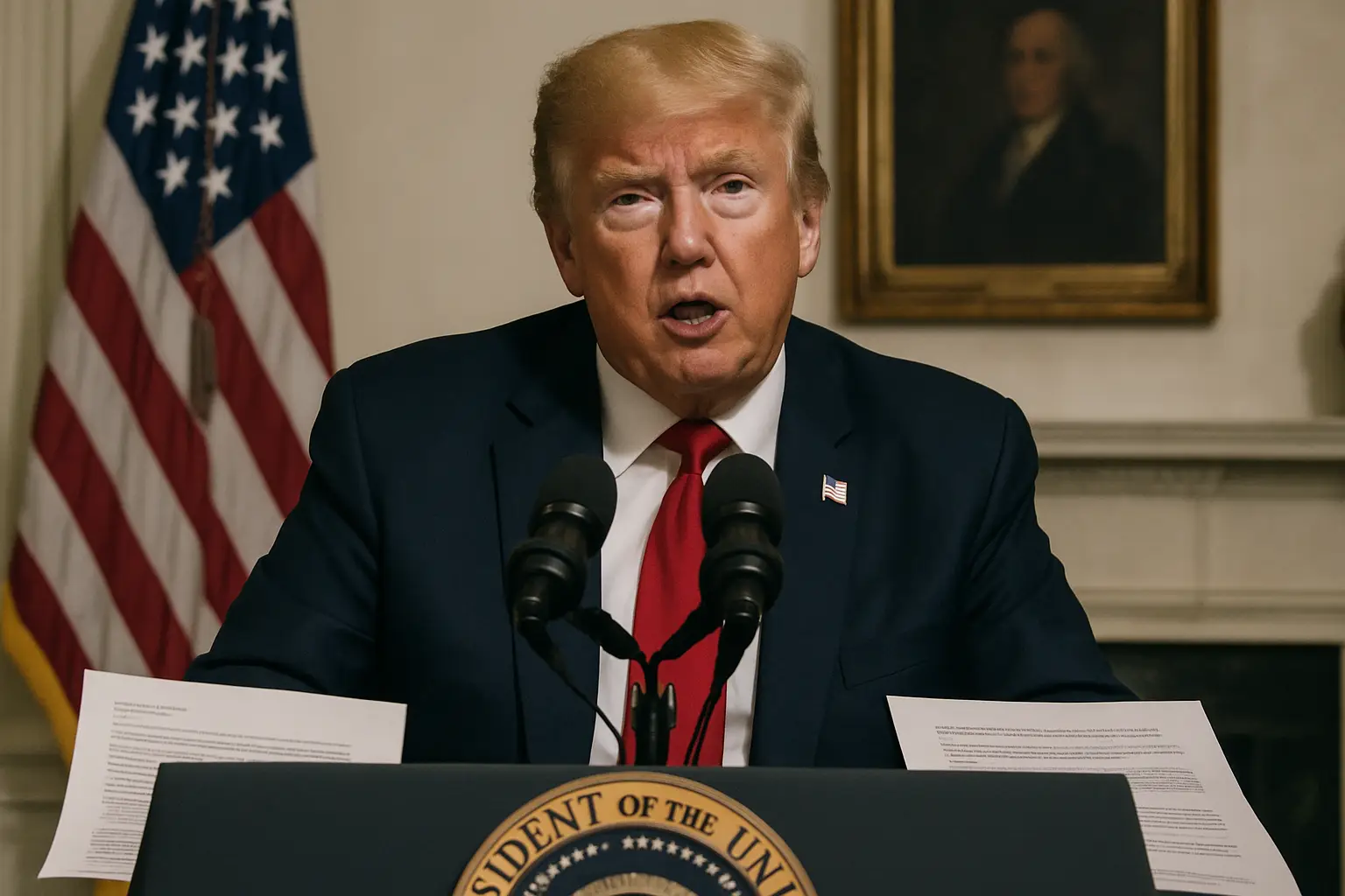 "Geschwafel verrückten Königs": Trump versucht mit wirrer Rede zu retten, was zu retten ist