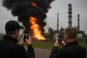 Gouverneur meldet Brand: Ukraine greift abermals Riesen-Raffinerie an der Wolga an