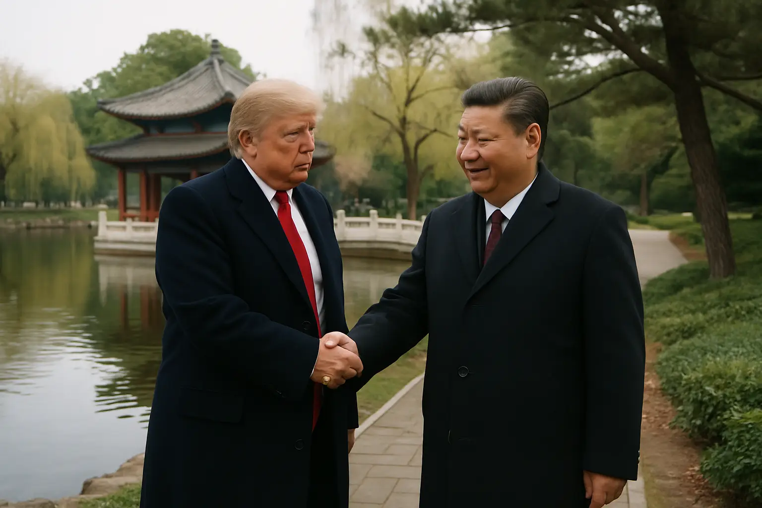 Herz der Kommunistischen Partei: Xi begrüßt Trump in Chinas abgeschotteter Regierungsanlage Zhongnanhai