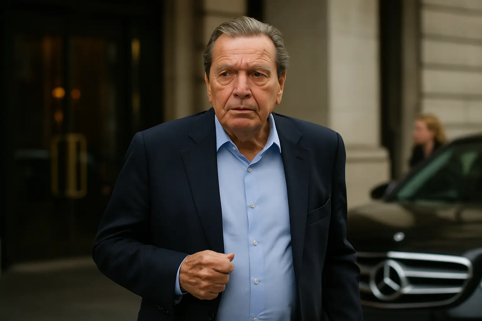 Im Kempinski gesichtet: Altkanzler Schröder zu Besuch in Moskau
