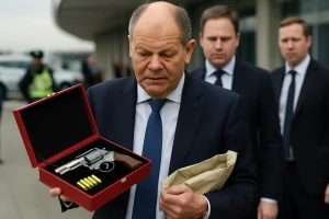 "Irrsinnige" Szenen nach Landung: Erdogans Revolver-Geschenk bringt Nato-Partner in Verlegenheit