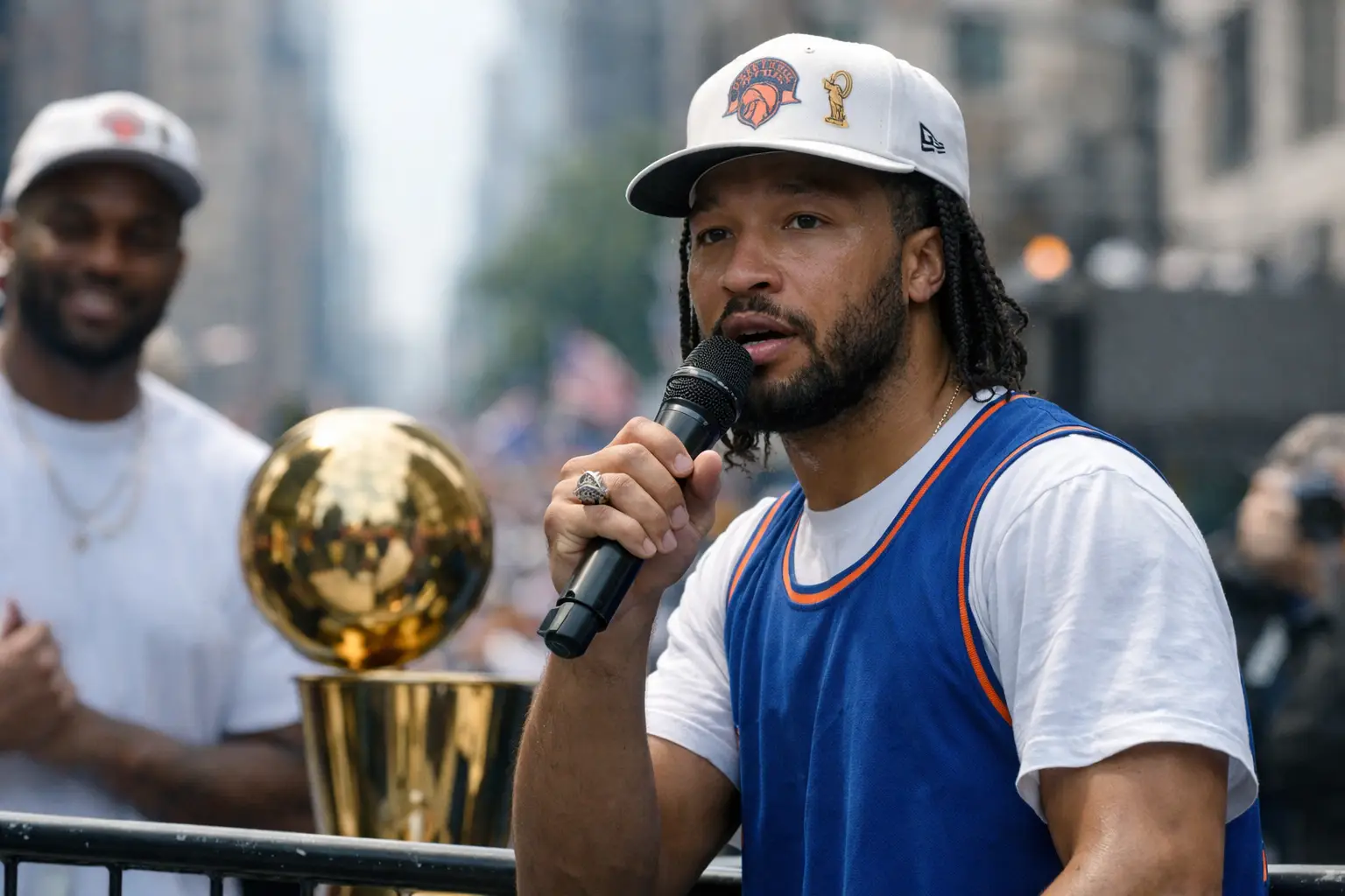 Jalen Brunson kontert Kritiker beim Knicks Meisterschaftsumzug