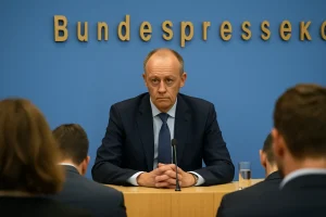 Kanzler in Sommerpressekonferenz: Beim Merkel-Hammer lächelt Merz noch