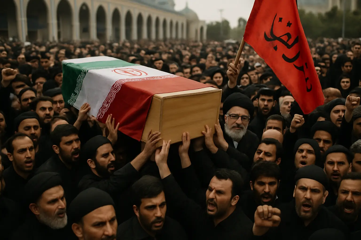 Massenandrang in Teheran: Tausende strömen zur Trauerfeier für Ajatollah Chamenei