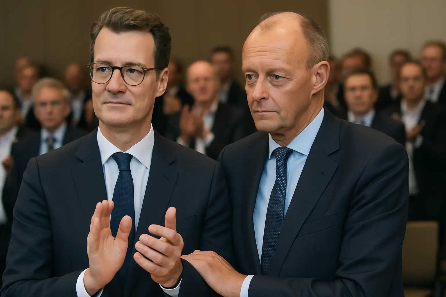 Merz dankt Landesregierung: Wüst warnt vor "Quatsch" um Kanzlertausch