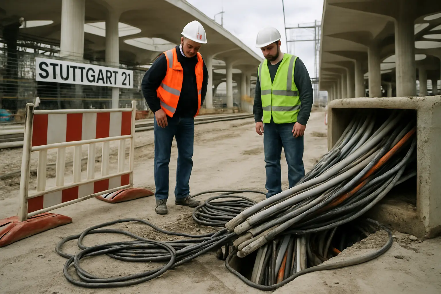 Neues vom Pannen-Bahnhof: Stuttgart 21: Mehr als 1000 Kilometer Kabel wohl falsch verlegt