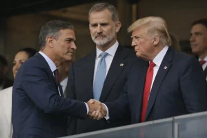 Pedro Sánchez und das legendäre WM-Foto mit Donald Trump