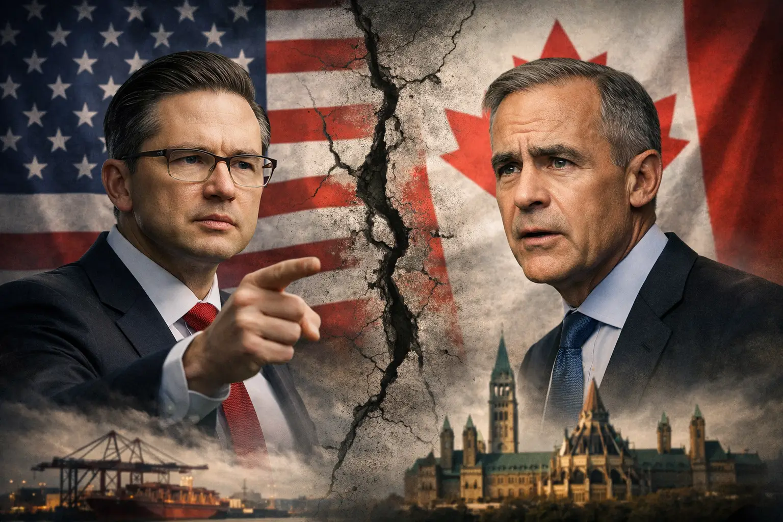 Poilievre kritisiert Carney wegen Angstschürerei in Kanada-USA-Beziehungen