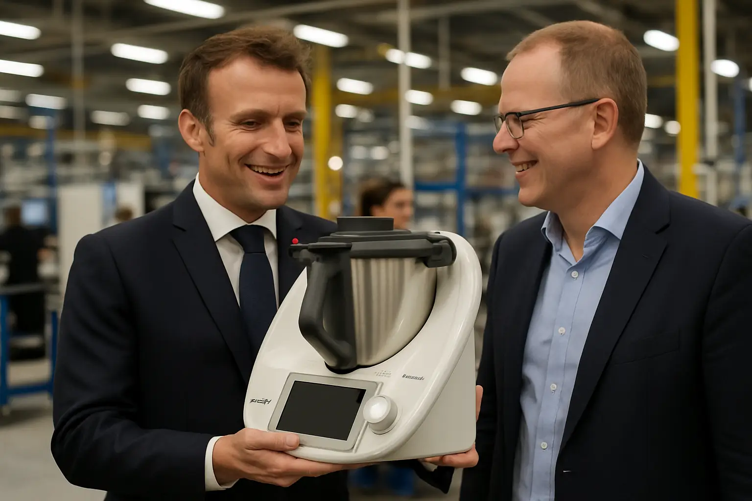Präsident besucht Vorwerk: Macron kocht künftig mit Thermomix