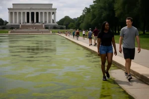 Scheitert Trumps Renovierung?: Schlimmer als vorher: Algen kommen mit voller Wucht in Reflecting Pool zurück