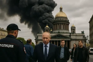 Schwarze Rauchwolken am Himmel: Ukrainische Drohnen greifen Ziele in St. Petersburg an