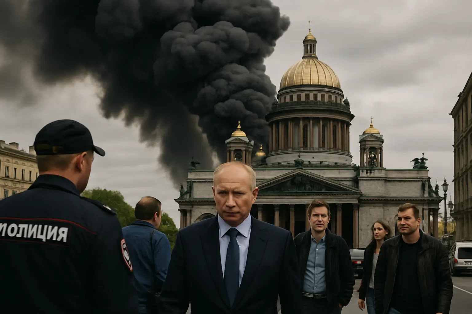 Schwarze Rauchwolken am Himmel: Ukrainische Drohnen greifen Ziele in St. Petersburg an