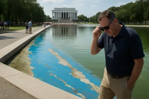 Trump rollte über frische Farbe: Algen-Killertrupp pumpt Nanobläschen ins Wasserbecken