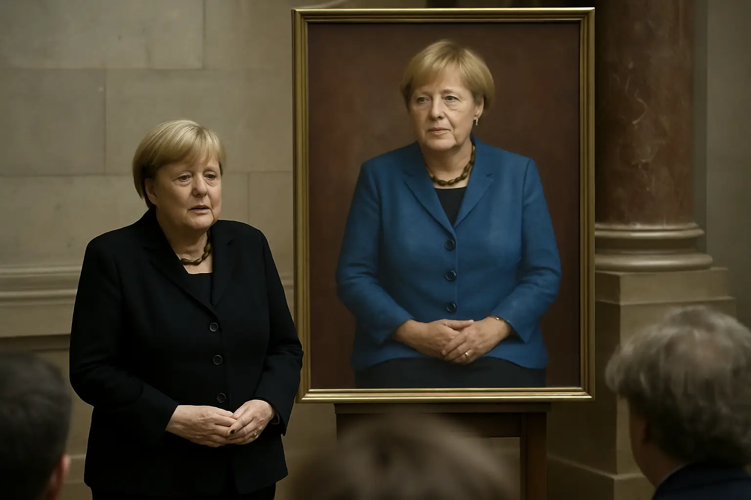 "Tut dem Museum bestimmt gut": Merkel hängt auf Augenhöhe