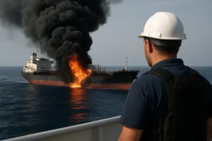 Unweit der Straße von Hormus: Brand auf Öltanker nach Treffer durch "unbekanntes Projektil"