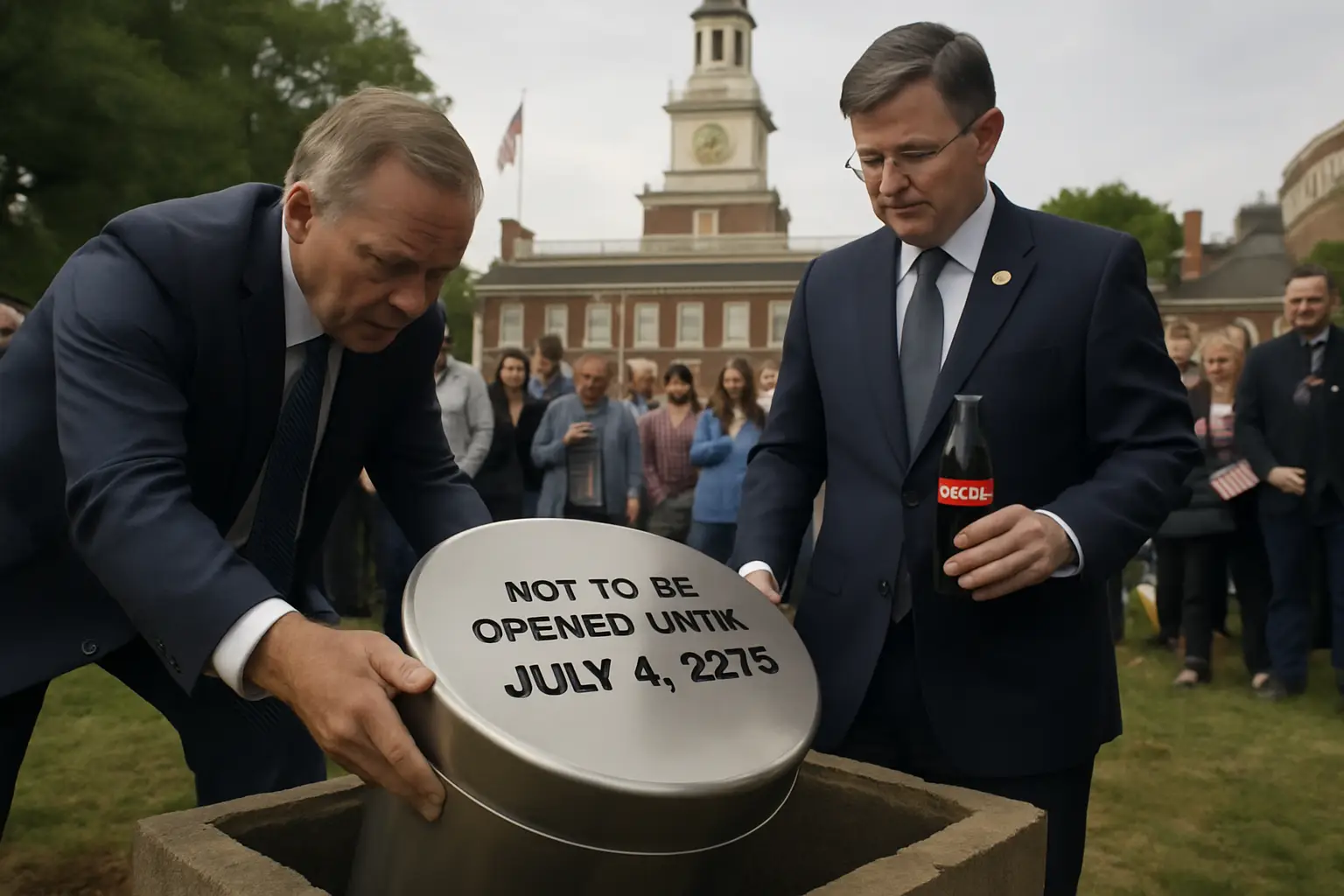 "Zeitkapsel" für die Zukunft: US-Kongress vergräbt Coca-Cola-Flasche zum 250. Jubiläum